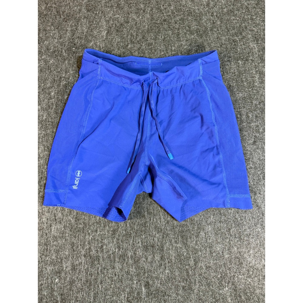 Janji Womens 4 Trail Short Blue Running Athletic Pockets Size S